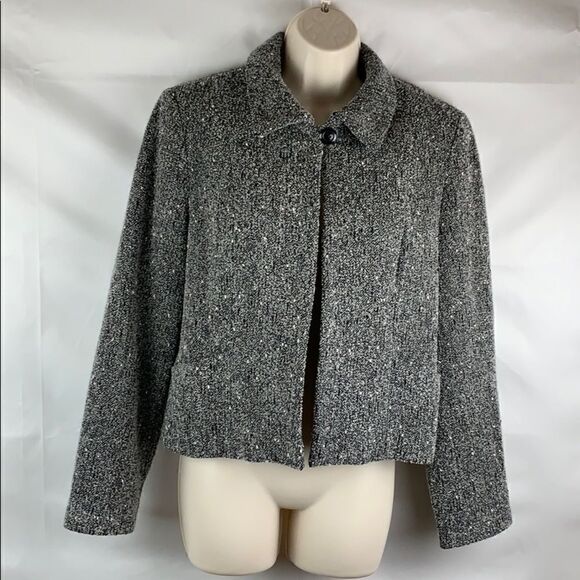 Un Deux Trois gray tweed bolero blazer - Picture 1 of 8